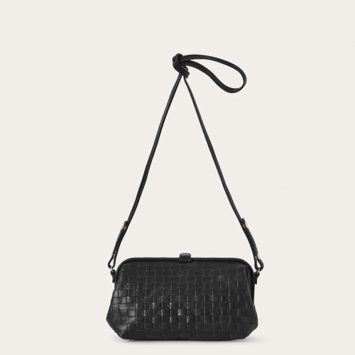 Rofe Bag M, matte black braid OUTLET